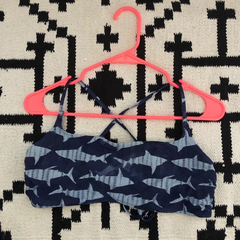 American Eagle shark bikini top